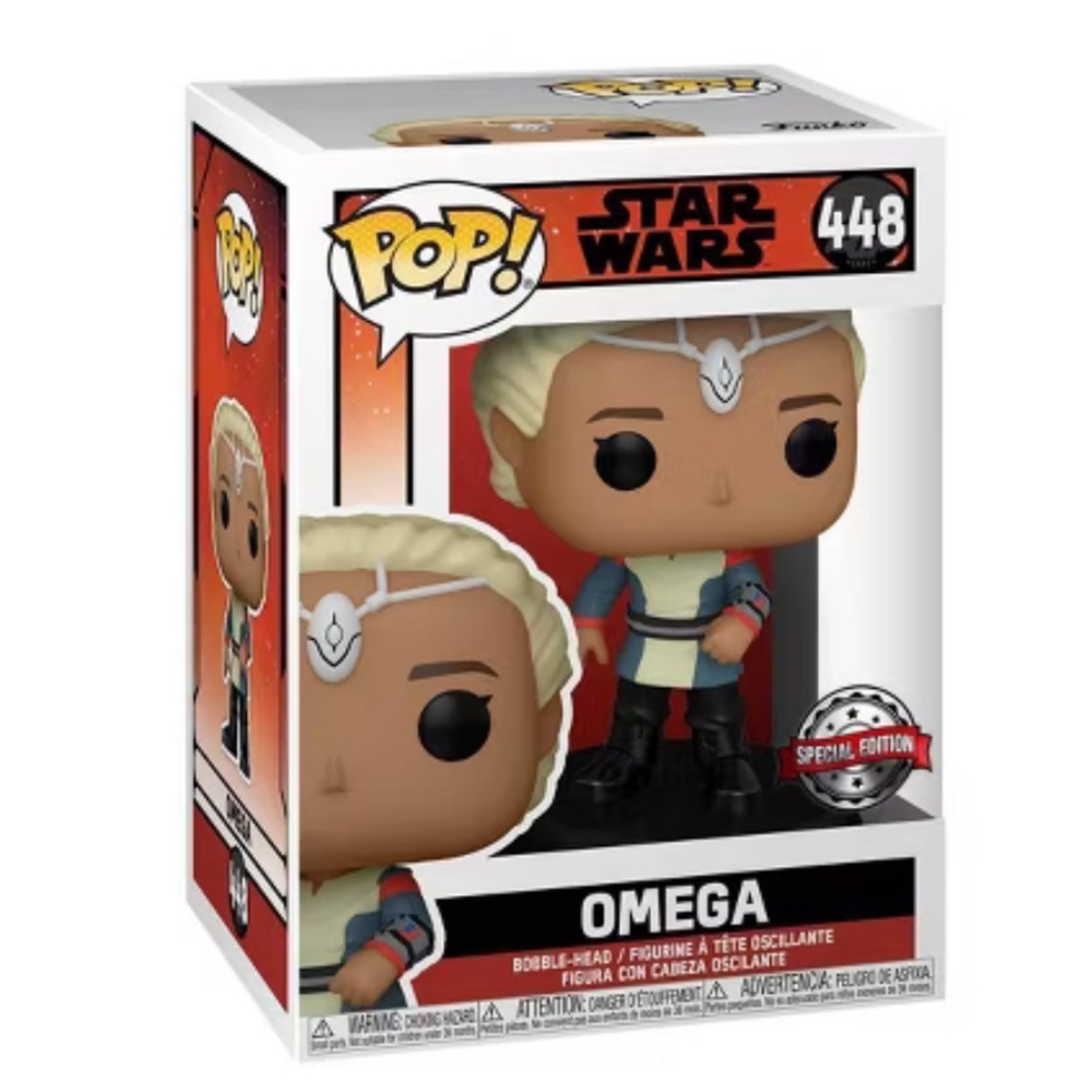 Funko Pop! Star Wars Omega Action Figure - Black, Red, Blue